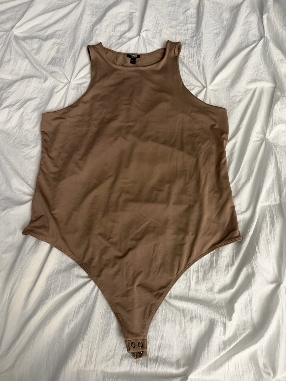 Express Body Contour Sleeveless Bodysuit - Brown